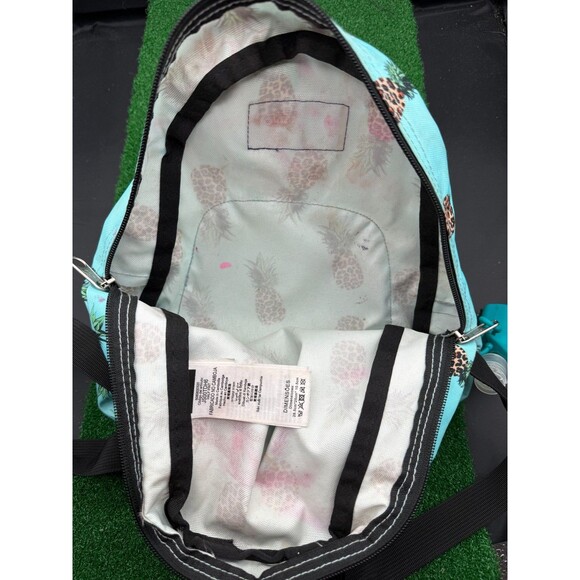 Jansport Half Pint Mini Backpack Blue Pineapple Print - Picture 7 of 9